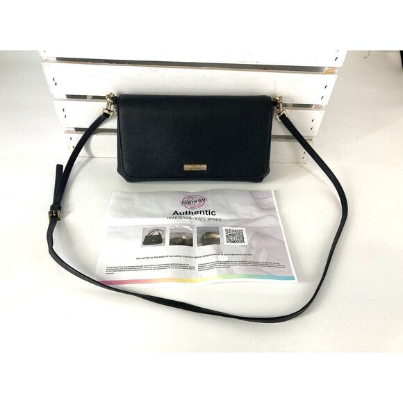 KATE SPADE, SMALL BLACK SAFFIANO LEATHER CROSSBODY BAG (ASIS) - Picture 2 of 16